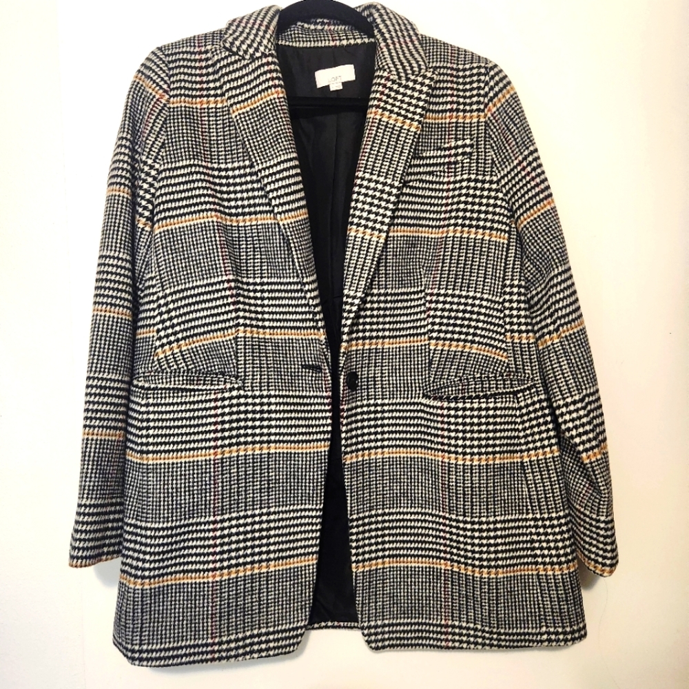 Loft Plaid Blazer